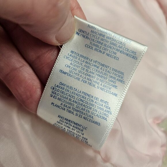 Tommy Hilfiger Baby Girl Puffer‎ Vest 12M Pink Quilted Heart Stripe Zipper Snap - Picture 7 of 8